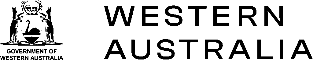 Black and white text in all caps saying "Government of Western Australia"